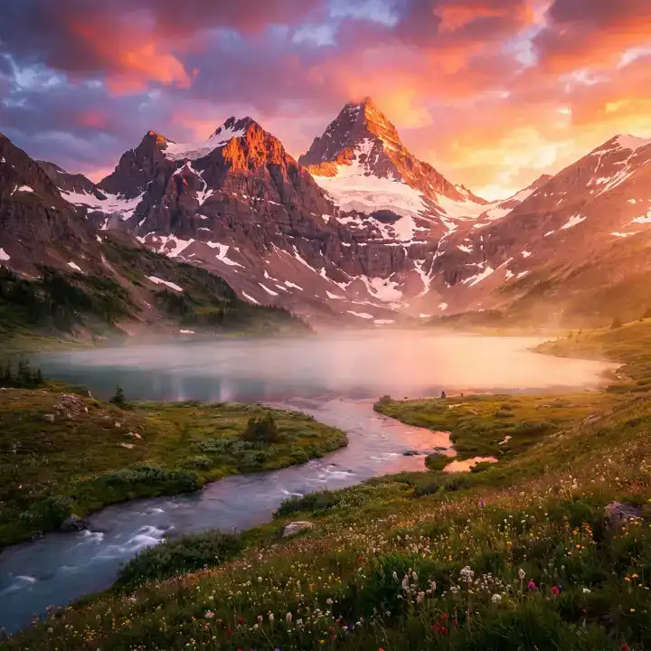 Sikkim Mountains with snow-capped peaks